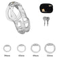 Mini dispositivo de castidad masculino: jaula ventilada con anillo y cerradura