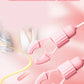 Pink nipple clamps vibrator with sucking and tongue-licking clit stimulator for multi-zone teasing and adjustable intensity