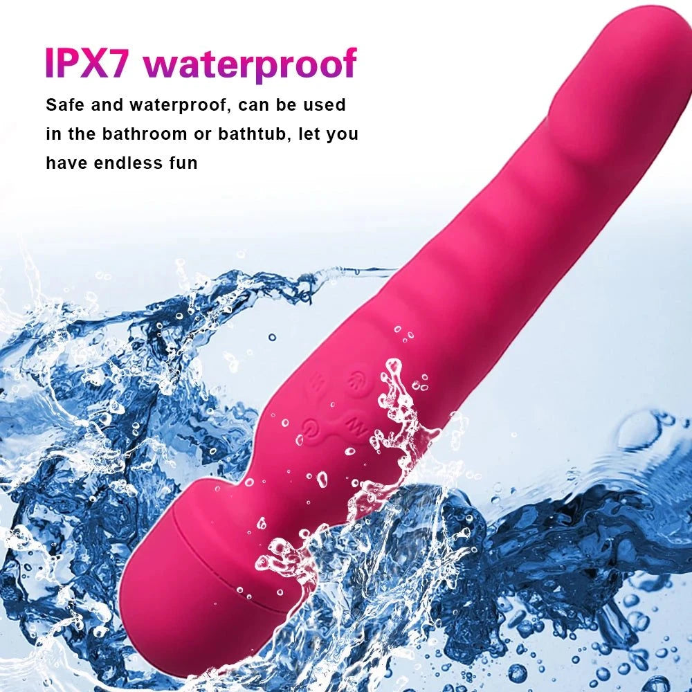 Vibrador AV Magic Wand: estimulador de clítoris de silicona y masajeador del punto G
