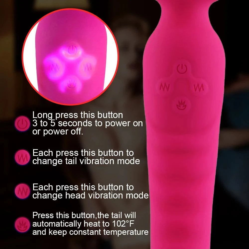 Vibrador AV Magic Wand: estimulador de clítoris de silicona y masajeador del punto G