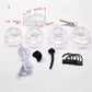 Electric Shock Plastic Cage chastity device set with various ring sizes, electric stimulation cables, locks, and keys for male restraint and electro-BDSM play