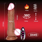 Realistic Telescopic Rotating Vibrator Dildo — Heated, Rotating & Telescopic Pleasure Stick