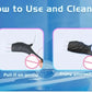 How to use and clean vibrator penis sleeve with lubricant application, gentle pulling, and rinsing internal channels under water.
