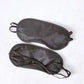 Black padded blindfold for sensory play in bondage set