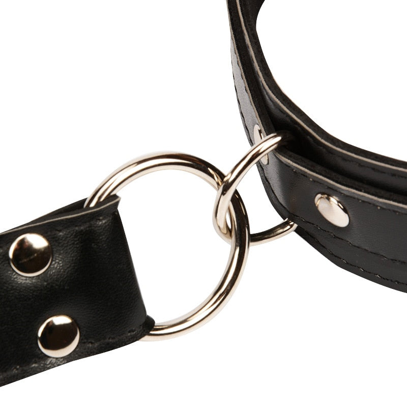 Neck collar Handcuff with Whip BDSM Bondage Restraint Rope Exotic Accessories