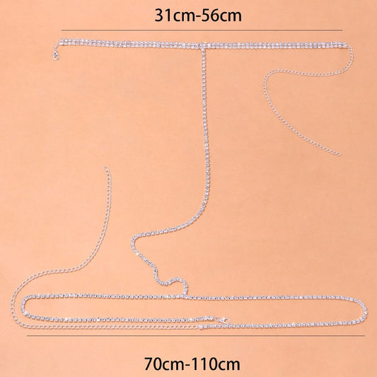 Shiny Rhinestone Body Chain Bra Necklace Harness Jewelry Sexy Bikini Crystal Bralette Breast Waist Body Jewelry Gift