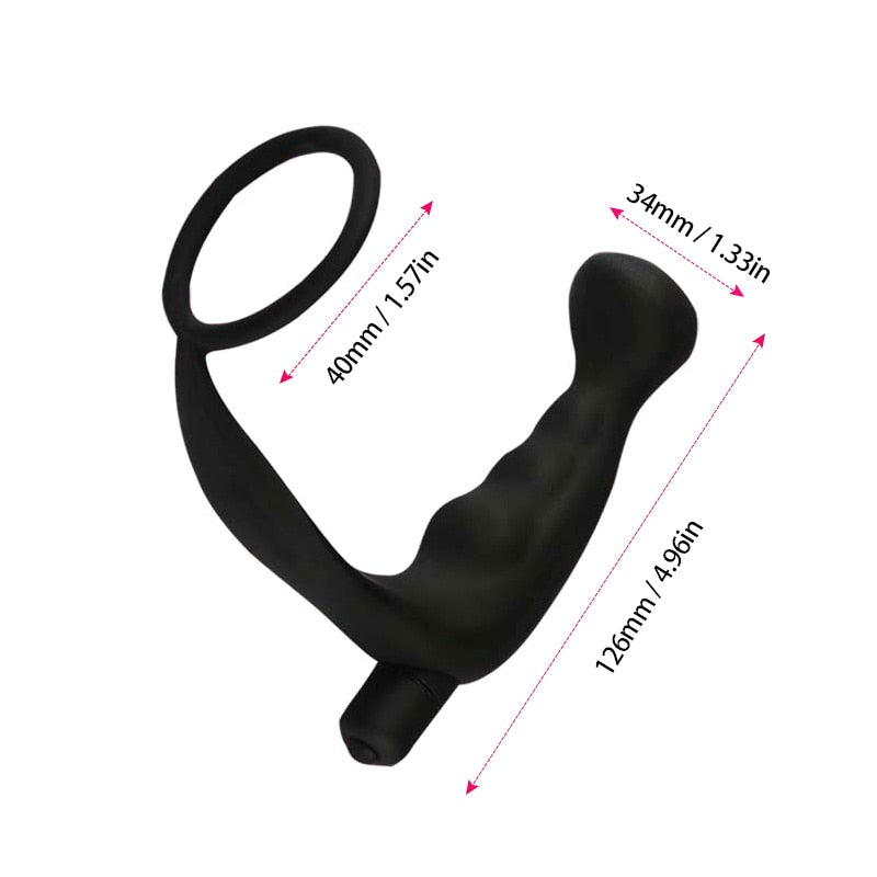 Vibrating Plug  with cock ring