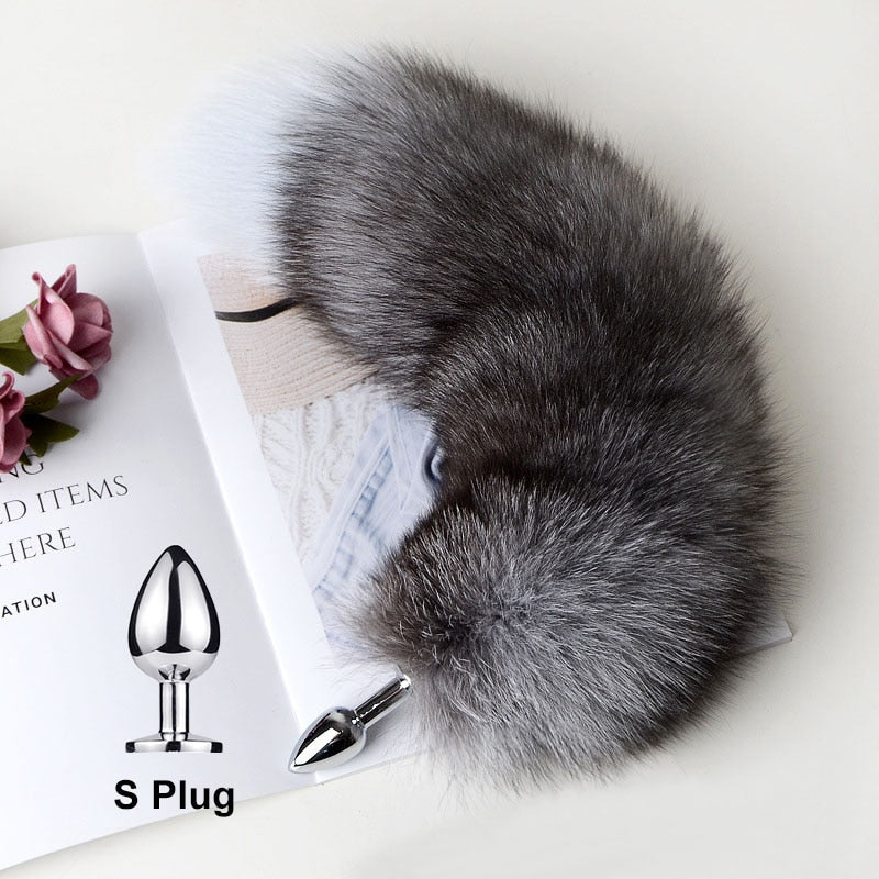 Anal Plug Real Fox Tail