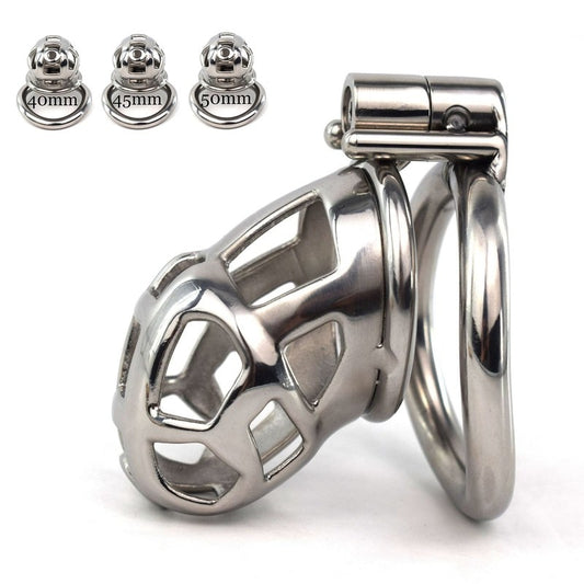 Steel  Curved Chastity Device