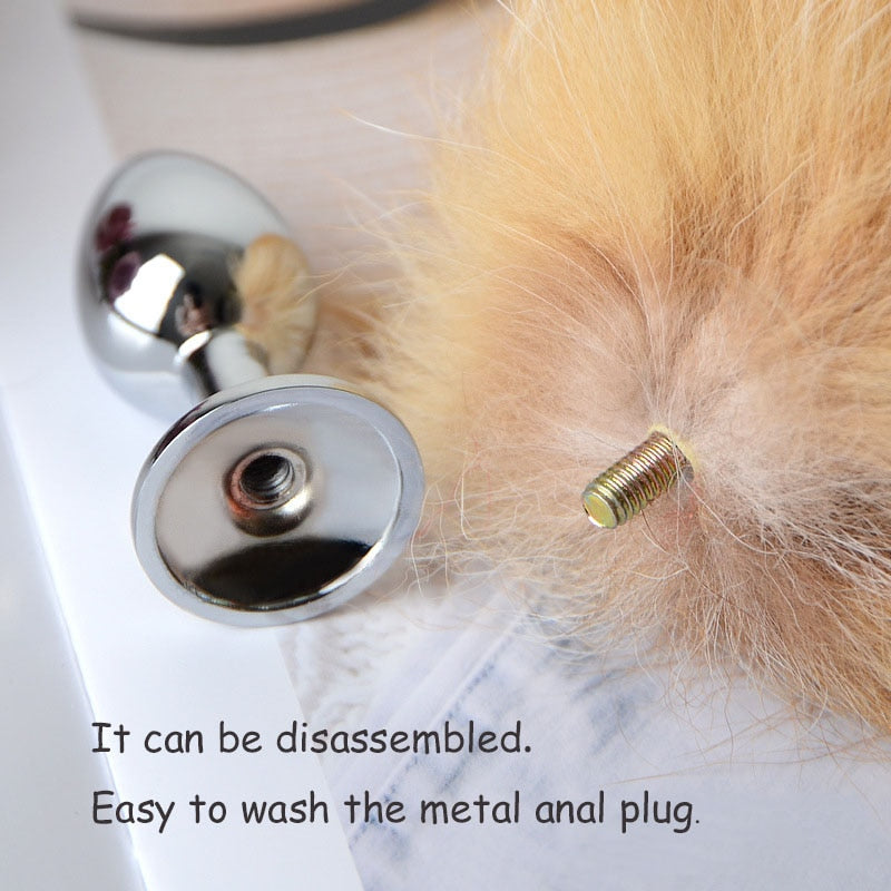 Anal Plug Real Fox Tail