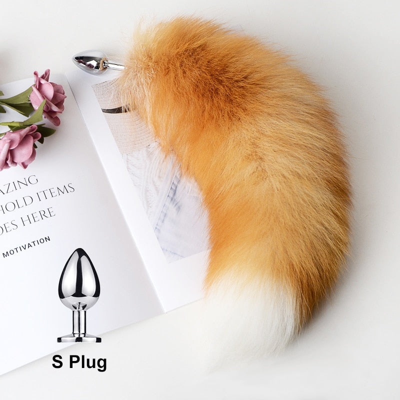Anal Plug Real Fox Tail