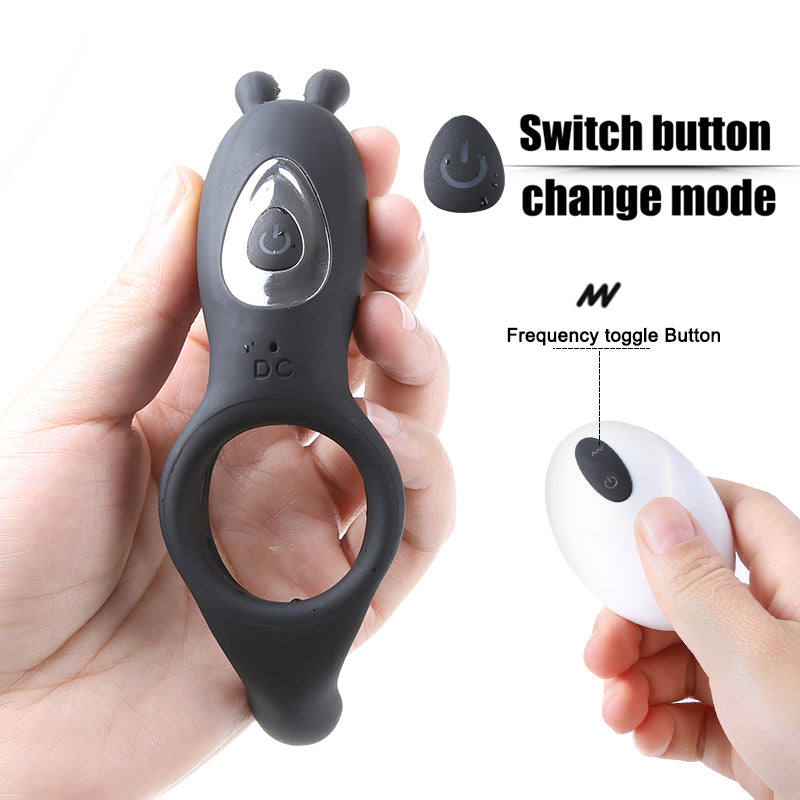 Vibrating cock ring with bunny ears