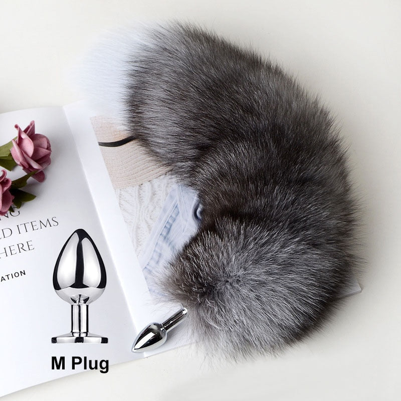 Anal Plug Real Fox Tail