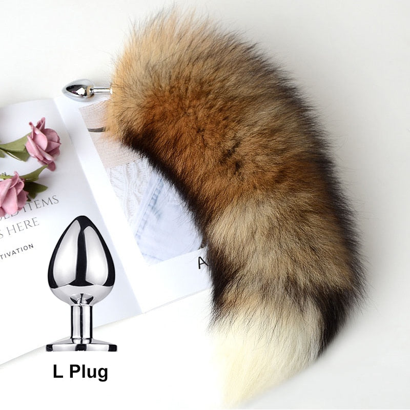 Anal Plug Real Fox Tail