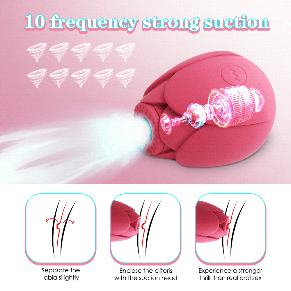 Rose shaped  Clitoris suction stimulator