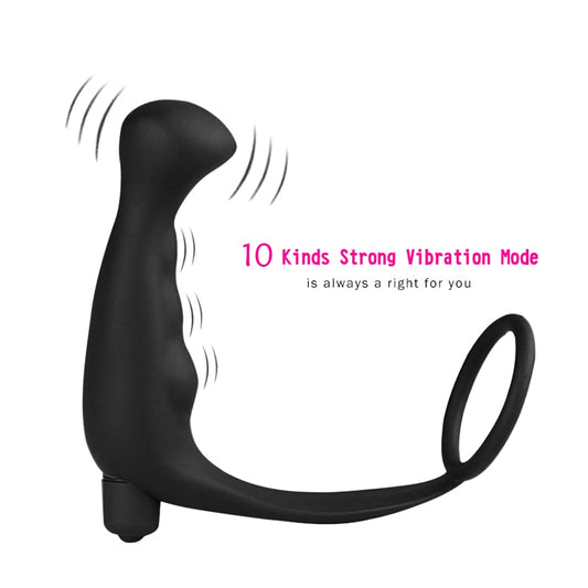 Vibrating Plug  with cock ring