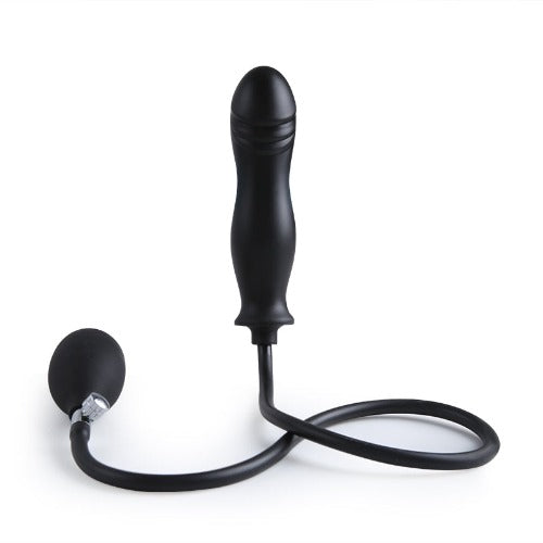 Silicone anal butt plug with pump