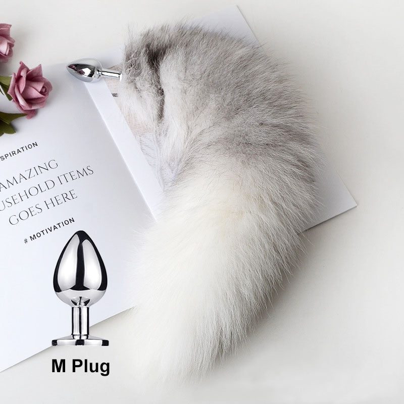 Anal Plug Real Fox Tail