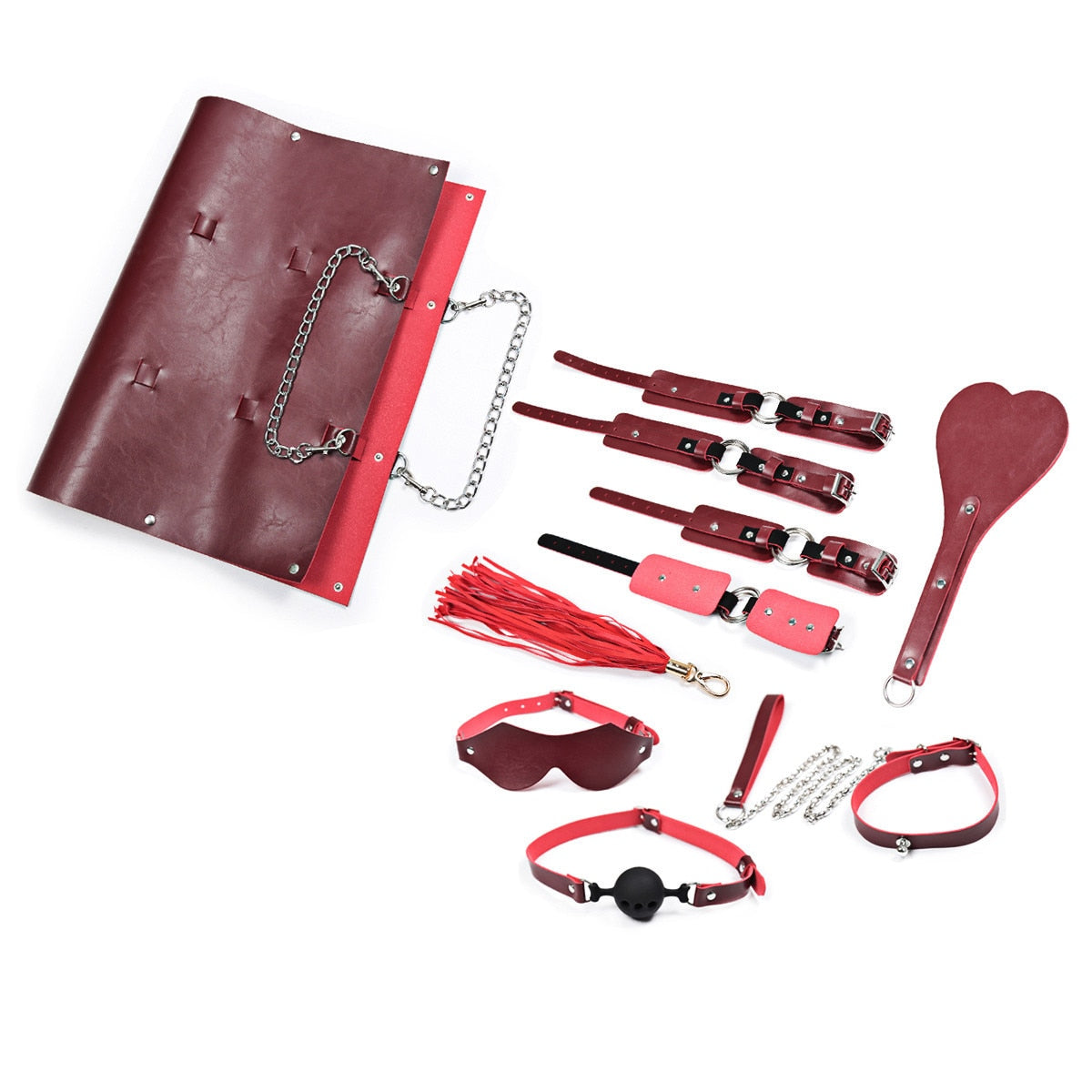 7 piece Luxury  Leather BDSM kit