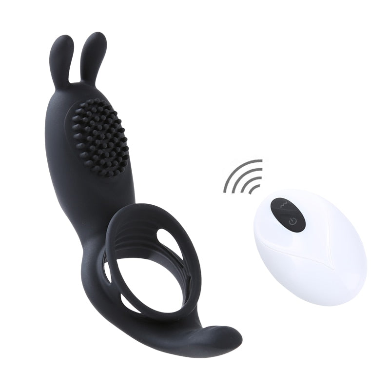 Vibrating cock ring with bunny ears