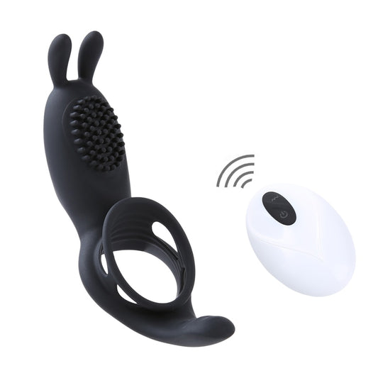 Vibrating cock ring with bunny ears