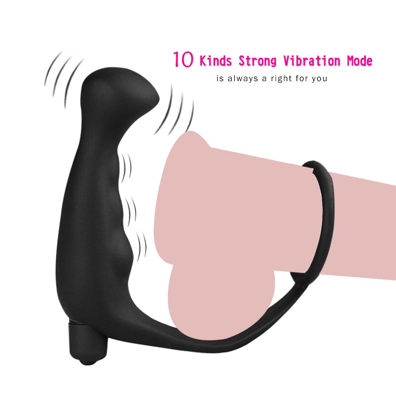 Vibrating Plug  with cock ring