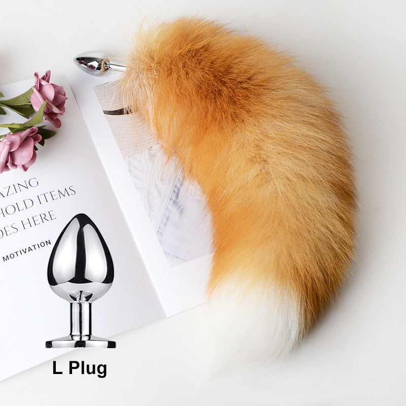 Anal Plug Real Fox Tail
