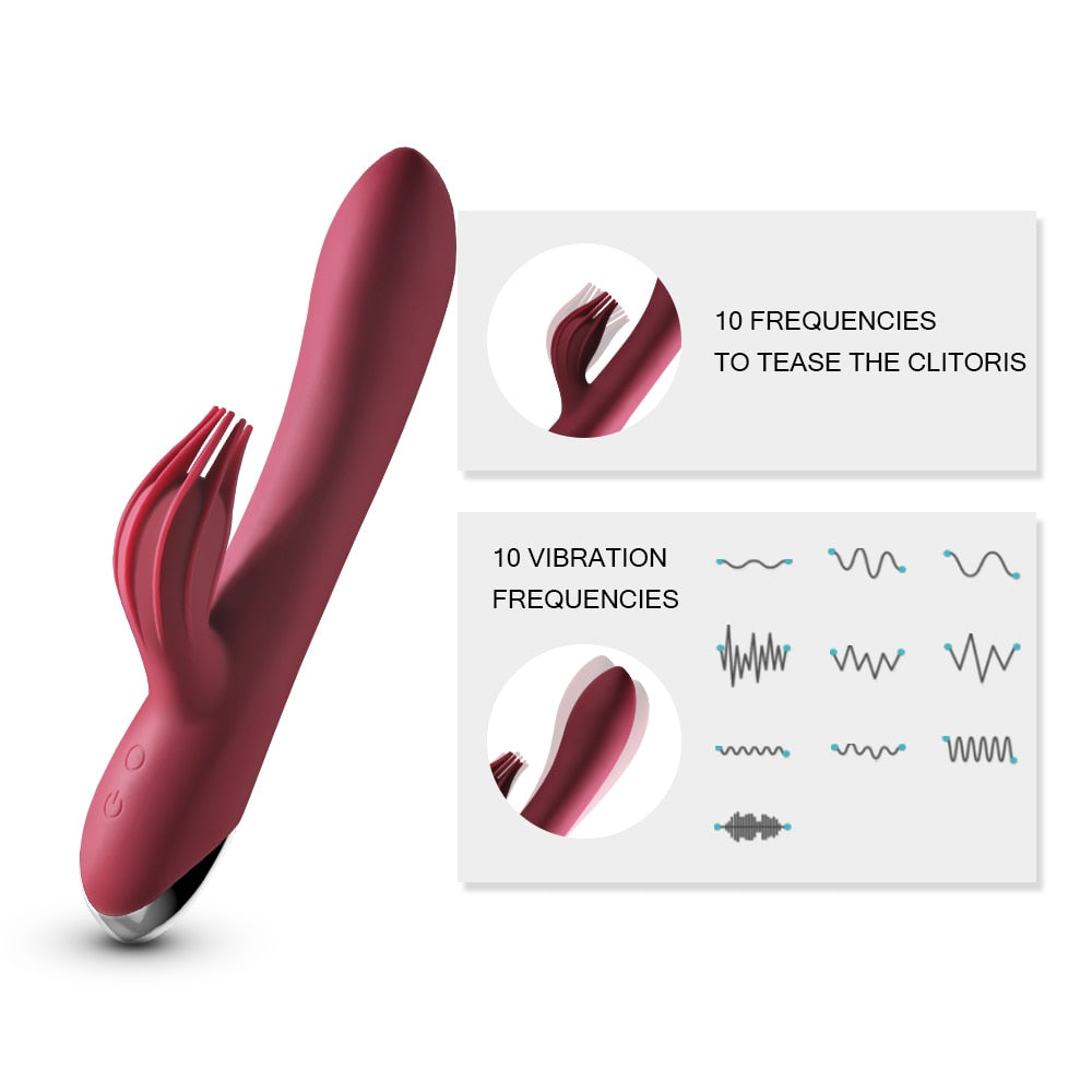 Thrusting shaft Rabbit Vibrator for Women