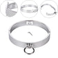 Heavy Metal Steel Slave BDSM Bondage Lock Circular Wrist Handcuffs Ankle Cuffs Collar Fetish Shackles Adult Sex Toys Men Women