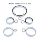 Heavy Metal Steel Slave BDSM Bondage Lock Circular Wrist Handcuffs Ankle Cuffs Collar Fetish Shackles Adult Sex Toys Men Women