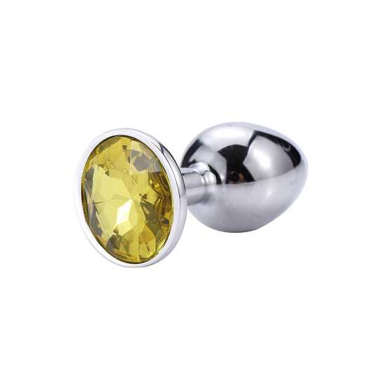 Jewel mount metal anal plug