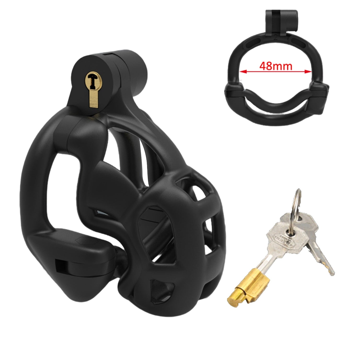 Double-Lock Chastity Device Male Cock Cage