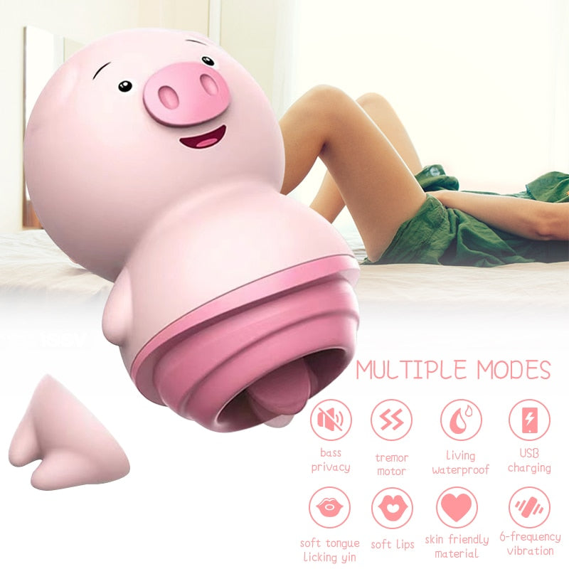 Tongue Licking Vibrator Anal Clitoris Stimulator